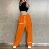Женские штаны Capris Женские брюки Американская высокая высокая хип-хоп