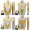 Arabia Saudita Orecchini in oro in oro Orecchini ad anello Braccialetti da donna indiano set adatto per matrimoni ed eleganti feste serali