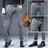 Herren Jeans Winter Herren Jeans verdickt Plüsch Heiße Wolle Ultra-dünn geeignet für lässige Verschleiß von Luxus Q240509