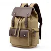 Backpack 2024 Retro Canvas High Quality Business Travel Computer Bag School for Cllege Students