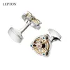 Cuff Links Lepton Flywheel Mens Wedding Cufflinks Silver Triangle Business Cufflinks Best Gift Direct Shipping Q240508