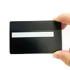 Dog Tag Matte Black DIY Stainless Steel Metal Blank 4442 Chip Slot HiCo Track Magnetic Stripe IC Smart Intelligent Card