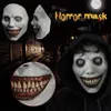 Party Masks angstaanjagend Halloween -masker Smiling Devil Face Evil Role Play Props Make -up kledingaccessoires Q240508