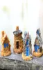 4pcs Summer Beach Sandy House Resin Craft Home Fairy Miniture Mini Garden Accessoires Showcase Microlandchafts Gonme Decoration Tool9145862