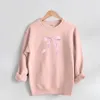 Sweat-shirt à la mode Coquette Y2K Ballerina Pullover Aesthetic Pink Bow Ribbon Sweats Shirts pour sa jolie chemise féminine Tees 240509