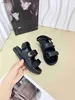 NIEUWE BABY SANDALS METAL LOGO BADGE Decoratie Kinderschoenen Kosten Prijs Maat 26-35 inclusief doos Anti Slip Sole Summer Girls Slippers 24April