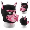 Feestmaskers unisex sexy heren kleding dames latex open mond hondenhoofd apparatuur volledig gezicht fetisj masker gebruikt voor Halloween puppy -game feesten q240508