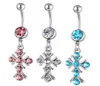 D0550 Cross Belly Bell Button Ring Mix Colours01234561621546