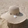 Beretti Shell all'ingrosso floppy floppy da sole da sole donna protezione UV grande panama bulk sombrero largo brim paglia cappello fedora cappello da spiaggia cappello