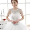 Wraps Jackets 2021 Top Sale Luxurious Crystal Rhinestone Bling Bridal White Lace Wedding Shawl Jacket Bolero Wrap 232U