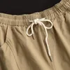 Женские брюки Johnature Женщины повседневное хлопок гарем твердый цвет 2024 весна свободные эластичные брюки по талии старинный ремень длинные