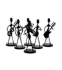 1pc Mini Iron Music Band Модель миниатюрные музыканты статуэтки искусств