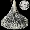 Свадебная вуали собор вуаль невеста Сияющая ткань звездного света 3D Трехмерный цветок 286F