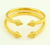 Nouvelle pointe de flèche ouverte 14 K jaune fin en or solide en or solide rempli bracelet à la mode Aiguille bracelet 2 pièces Wholesa4226791