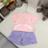 Fashion Baby Tracksuits Summer Boys Breft Set Set Kids Designer Vêtements Taille de 100-150 cm