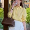 아메리칸 스타일 자수 리넨 탑, 여자 느슨한 캐주얼 긴 슬리브 셔츠, 얇은 태양 보호 셔츠 3275
