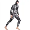 Costumi da bagno femminile da 5 mm abito da immersione camuffato a maniche lunghe calde costume da nuoto a due pezzi set da uomo ispessito di gelatine del corpo diviso da uomo