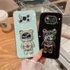 Case di telefonia cellulare Xiaomi Poco X3 Poco X3 Pro Poco X3 NFC Quick -e -Orso del cartone animato Coperchio del telefono con poplatura del telefono J240509