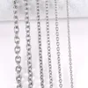 Ketten 1pc Breite 1,5 mm-6mm Edelstahlkreuz O Ketten Halskette für Frauen Männer DIY Schmuck Dünne Armband Halskette D240509