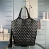 Large Size Black Diamond Lattice Shopping bag Care Tote Big Gold cowhide leather Women Totes handbags Never single shoulder bags 2233