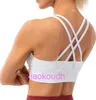 Designer Lul Yoga Outfit Sport Bras Frauen Hochstütze Tankintensität Sport Bra Fitness Running Schockdes Crossover Schöne Rückenabnehmbare Brust