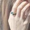 Anelli di coppia anello di coppia punk neri gotici abbinati a blu cristallo rosa ad anello di dito da dito da uomo migliore amico gioiello di moda wx