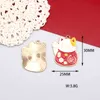 Mobiele mobiele telefoons riemen charms Lucky Cat Alloy Earring ketting accessoires Diy Oil Drop hanger Lucky Wealth Blessing Language Keychain Phone Case