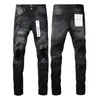 dżinsy projektant dżinsy dżinsy dla mężczyzn Designer dżinsy w połowie pasa dżinsy bawełniane czarne fioletowe spodnie długie Hipop Sticker 19 kolorów Dostępne czarne chude dhgate 34