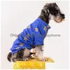 Designer Dog Clothes Brand T-Shirt With Classic Letters Pattern Little Bear Pet Shirts Cool Puppy Vests Soft Breathable Acrylic Swe Dh5Uz