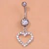 Navelringen stonefans strass heart navel nagels body piercing sieraden sexy crystal navel ring groothandel sieraden voor vrouwen d240509