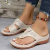 Lässige Schuhe Frauen Sandalen orthopädische Keilheels Sommerruhrschuhe für 2024 Frau Open Toed Strand Sandalen Flip Flops Zapatos Mujer