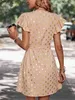 Basic Casual Dresses 2024 New Summer Womens polka dot dress Elegant dress XW