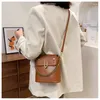 Torba Vintage Flap Crossbody for Women 2024 Torebka swobodna łańcuch pu duża pojemność TOTE TOTE Autumn Solid Kolor