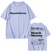 Męskie T-shirty mięśni Mom Gym Graphic T-shirt ciekawe mem fitness Summer Mens Pure Cotton T-Shirt Casual Duże T-shirt krótkie rękawie Męki D240509