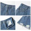 Shorts féminins Chic Ven Womens Denim Shorts séparés irréguliers Brossed Denim Pantalon Femmes Vêtements Summer 2023 Y240504