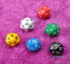 D20 dice veinte lados die rpg dd dd seis colores opacos poliédricos de resina multi