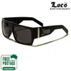 Zonnebrillen Locs - Black gratis post van heren Grote bovenste frame in AUS UV 400 242H