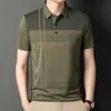 Koszulki męskie Koreańskie koszule polo dla mężczyzn swobodny krótki rękaw Slim Mase koszule D240427