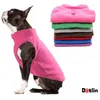 Hondenkleding Vest zachte fleece vest kleding voor kleine honden vaste snoepkleur t-shirt met harnas leiband d-ring pug Yorks jas
