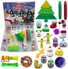 24 Days Christmas Toy Advent Calender Set December Push Bubble 24st/Set Silicone Stress Reliever Sensory Toys till Sea LLA9972893451