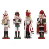 Miniaturen 36 cm Nussknacker Puppen Weihnachten Ornamente Desktop Dekor Cartoons Walnüsse Soldaten Band Puppen Nussknacker Figuren Miniaturen