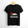 Dames T-shirt Palestijnse hartvlag Dames Gedrukt T-shirt Grafisch shirt Casual korte slaafd Womens T-shirtgrootte S-4XL T240508