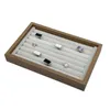 Caschetti per gioielli vassoi in legno Organizzatore Organizzatore Porta della vetrina per collana da collezione da collezione Orologi braccialetti