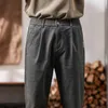 Erkek pantolon Hiqor Spring Casual 2024'te pamuk klasik iş streç düz pantolonlar erkek kargo y2k marka giysileri