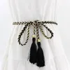 Belts Ladies Fringed Thin Waist Chain Skirt Decor Strap Rope Knotted Mixed Color Braided Female Belt