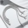 Pulsera de tenis brillante Rinntin Sterling Sier 1.5/2/3mm Clare Cubic Zirconia para Women Chain Bracelet Jewellry SB143