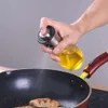 Vidage pulvérisateur en acier inoxydable à huile en verre 200 ml avec entonnoir pulvérisateur d'olive et bouteilles de distributeur de vinaigre pour barbecue pot d'assaisonnement outils de cuisine ER S