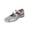 Chaussures décontractées mkkhou pompes de mode de haute qualité en cuir authentique en cuir divisé à orteil double ceinture boucles moderne Mary Janes tabi
