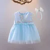 Robes de fille bébé fille en tulle robe sans manches