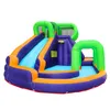 Castillo inflable y tobogán de agua Combo Splish Splash Water Water Park con túnel Sprinkler Playhouse para niños Juegos para niños Juegos divertidos de verano Regalos de cumpleaños juguetes